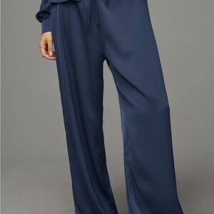 Anthropologie Navy Flare Pants
